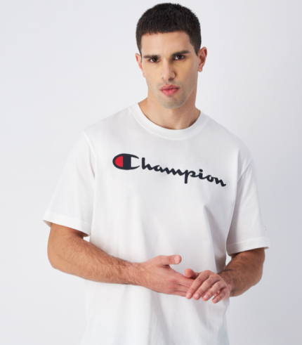 Champion Big Logo Cotton Jersey T-Shirt men fashion